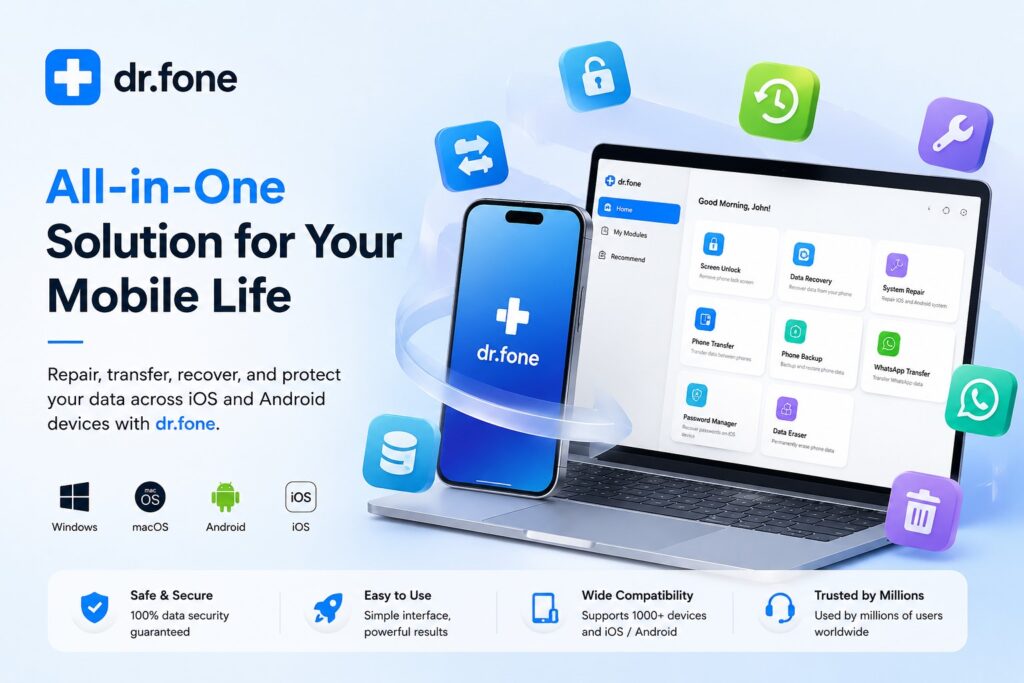 Dr.Fone: The Complete Mobile Device Management Solution for Data Recovery and More